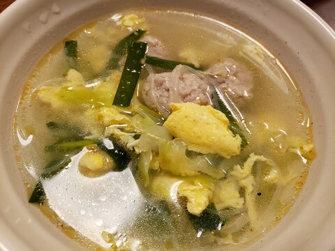 春雨入り にらと肉団子の卵スープ レシピ 作り方 By しまゆず 楽天レシピ 春雨入り にらと肉団子の卵スープ レシピ 作り方 By しまゆず 楽天レシピ